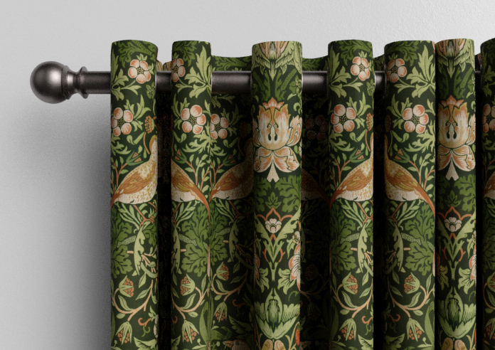 William Morris At Home Strawberry Thief, Nettle - Made to Measure Curtains - Image 12